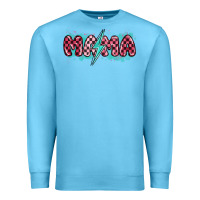 Ocean Blue lightning bolt mama Premium Sweatshirt - MaliasSmallBusiness
