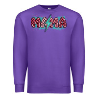 Purple lightning bolt mama Premium Sweatshirt - MaliasSmallBusiness