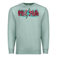 Seafoam lightning bolt mama Premium Sweatshirt - MaliasSmallBusiness