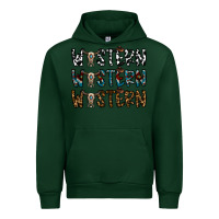 Forest Green western western western Urban Hoodie - CowhideDigitalArt