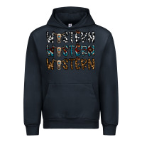 Navy western western western Urban Hoodie - CowhideDigitalArt