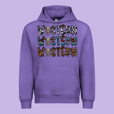 Western Western Western Urban Hoodie Designed By Cowhidedigitalart