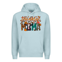 Blue Mist thankful mama holstein cow Premium Hoodie - RacoonDesign