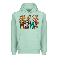 Seafoam thankful mama holstein cow Premium Hoodie - RacoonDesign