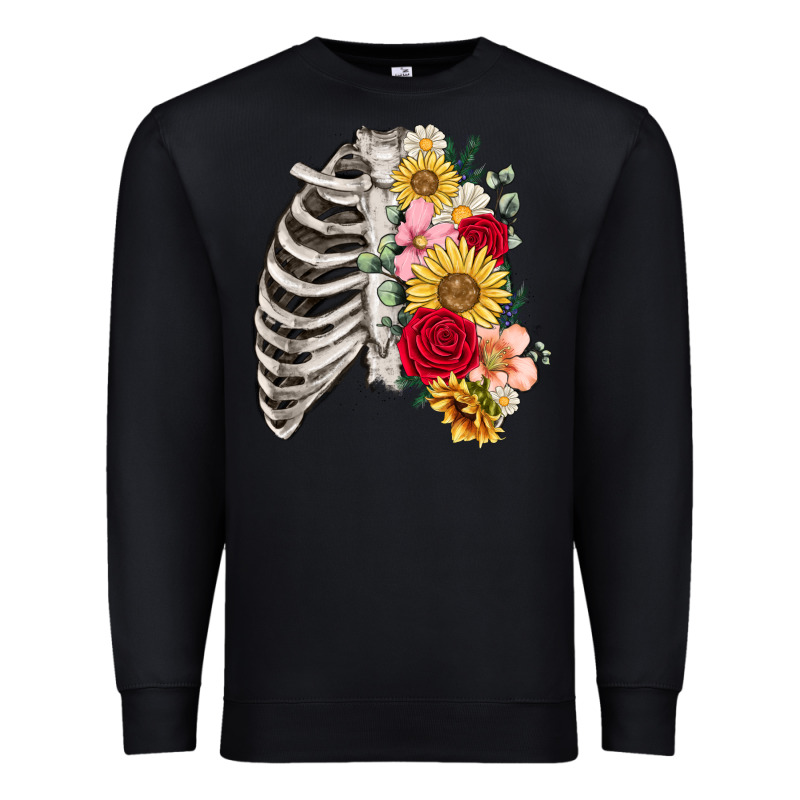 Floral Ribcage Premium Sweatshirt by MaliasSmallBusiness | Teevron