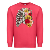 Cardinal floral ribcage Premium Sweatshirt - MaliasSmallBusiness