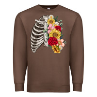 Chestnut floral ribcage Premium Sweatshirt - MaliasSmallBusiness