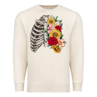 Sandshell floral ribcage Premium Sweatshirt - MaliasSmallBusiness