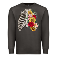 Smoke floral ribcage Premium Sweatshirt - MaliasSmallBusiness