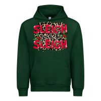 Forest Green Sleigh Girl Sleigh Urban Hoodie - FaDigitalArtStudio