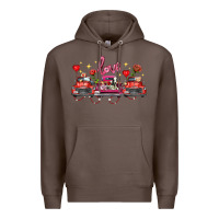 Coffee valentine's day farm trucks farm animals Premium Hoodie - FaDigitalArtStudio