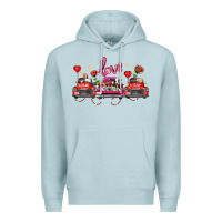 Blue Mist valentine's day farm trucks farm animals Premium Hoodie - FaDigitalArtStudio