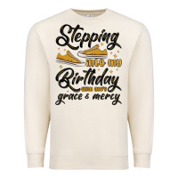 Sandshell stepping into my birthday with god s grace and mer Premium Sweatshirt - MaliasSmallBusiness