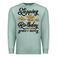 Seafoam stepping into my birthday with god s grace and mer Premium Sweatshirt - MaliasSmallBusiness