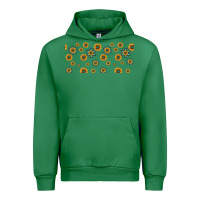 Emerald sunflowers and turquoise 16oz libbey glass Urban Hoodie - HRA Design Shop