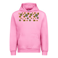 Fuchsia Pink sunflowers and turquoise 16oz libbey glass Urban Hoodie - HRA Design Shop