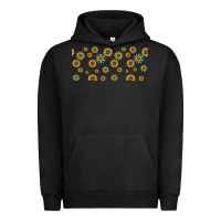 Pigment Black sunflowers and turquoise 16oz libbey glass Urban Hoodie - HRA Design Shop