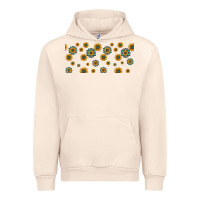 Sandshell sunflowers and turquoise 16oz libbey glass Urban Hoodie - HRA Design Shop