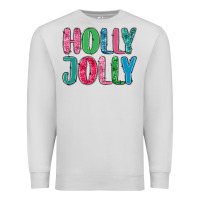Dove Grey holly jolly Premium Sweatshirt - MaliasSmallBusiness