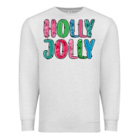 Oatmeal Heather holly jolly Premium Sweatshirt - MaliasSmallBusiness