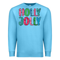 Ocean Blue holly jolly Premium Sweatshirt - MaliasSmallBusiness