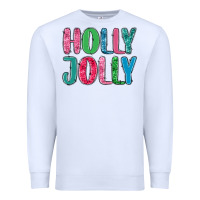 White holly jolly Premium Sweatshirt - MaliasSmallBusiness