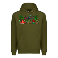 Army Green hello summer Premium Hoodie - CowhideDigitalArt