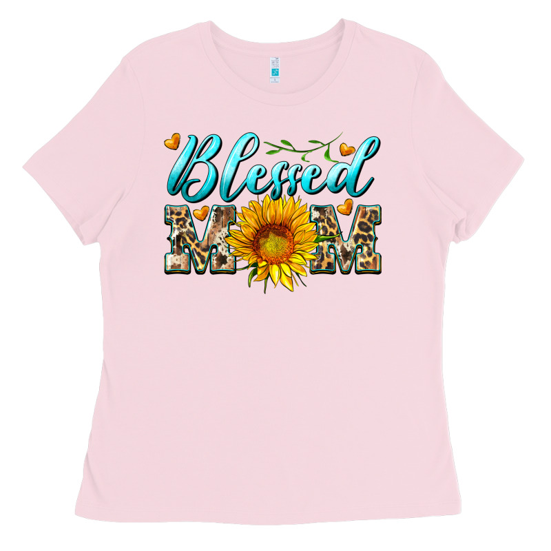 Blessed Mom With Sunflower Ladies Tee by Artiststas | Teevron