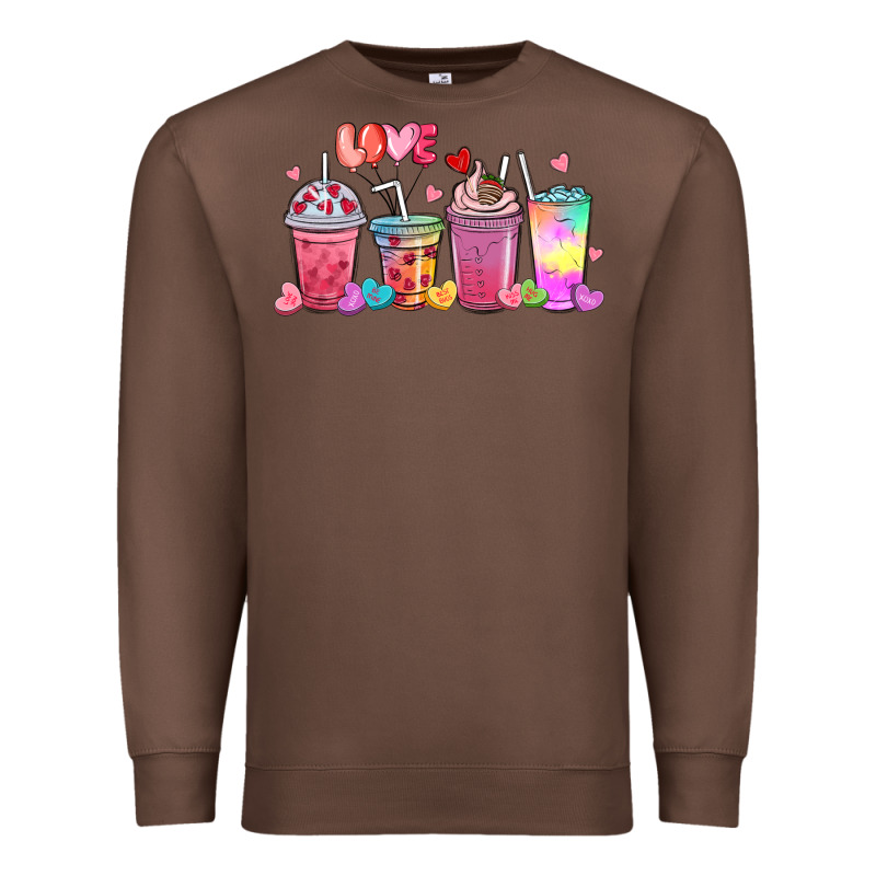 Love Coffee Cups Premium Sweatshirt by MaliasSmallBusiness | Teevron