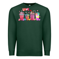 Sports Green love coffee cups Premium Sweatshirt - MaliasSmallBusiness