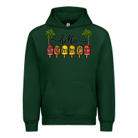 Forest Green 1hello summer Urban Hoodie - CowhideDigitalArt