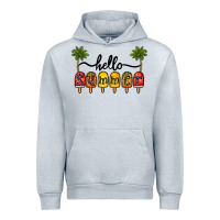 Heather Grey 1hello summer Urban Hoodie - CowhideDigitalArt