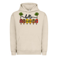Pigment French Oak 1hello summer Urban Hoodie - CowhideDigitalArt