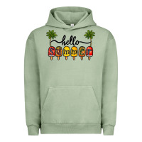 Pigment Oil Green 1hello summer Urban Hoodie - CowhideDigitalArt