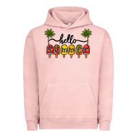 Pigment Salmon 1hello summer Urban Hoodie - CowhideDigitalArt