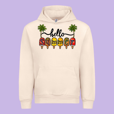 1hello Summer Urban Hoodie Designed By Cowhidedigitalart