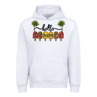 White 1hello summer Urban Hoodie - CowhideDigitalArt