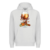 Dove Grey Thanksgiving Fall Premium Hoodie - FaDigitalArtStudio