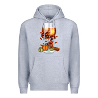 Heather Grey Thanksgiving Fall Premium Hoodie - FaDigitalArtStudio