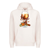 Pale Pink Thanksgiving Fall Premium Hoodie - FaDigitalArtStudio