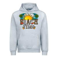 Heather Grey beach vibes Urban Hoodie - CowhideDigitalArt