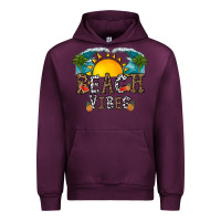 Mauve Wine beach vibes Urban Hoodie - CowhideDigitalArt