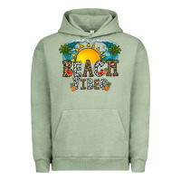 Pigment Oil Green beach vibes Urban Hoodie - CowhideDigitalArt