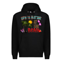 Black life is better at the beach Premium Hoodie - CowhideDigitalArt