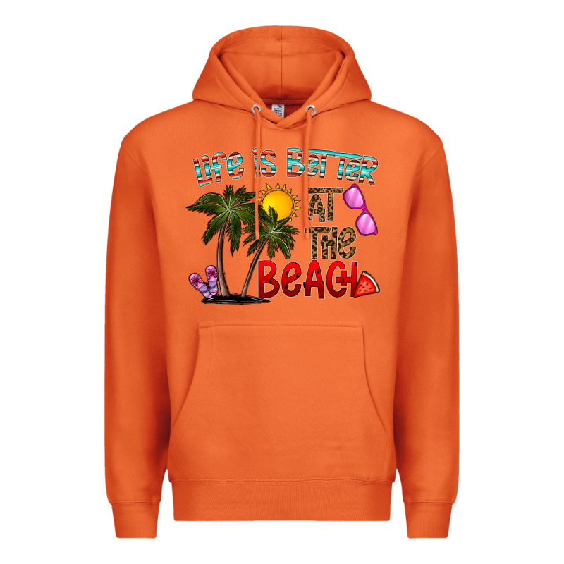 Life Is Better At The Beach Premium Hoodie by CowhideDigitalArt | Teevron