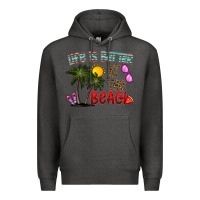 Charcoal Heather life is better at the beach Premium Hoodie - CowhideDigitalArt