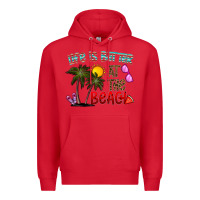 Red life is better at the beach Premium Hoodie - CowhideDigitalArt