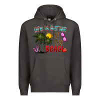 Smoke life is better at the beach Premium Hoodie - CowhideDigitalArt