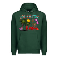 Sports Green life is better at the beach Premium Hoodie - CowhideDigitalArt