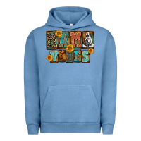Pigment Pebble Blue western mama vibes Urban Hoodie - FaDigitalArtStudio